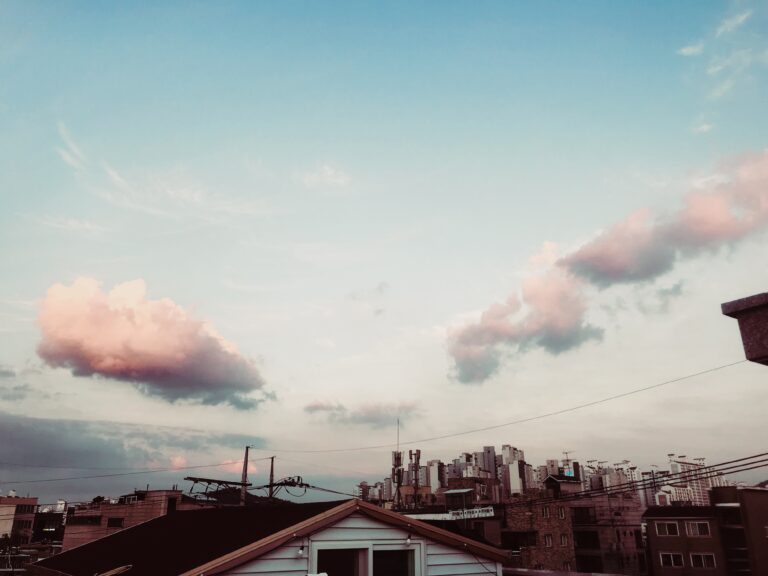 Picture from the rooftop of my first apartment in Seoul.